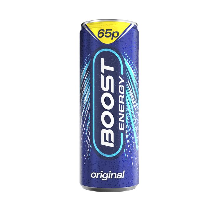 a can of energy drink on a white background with the word root energy written in blue