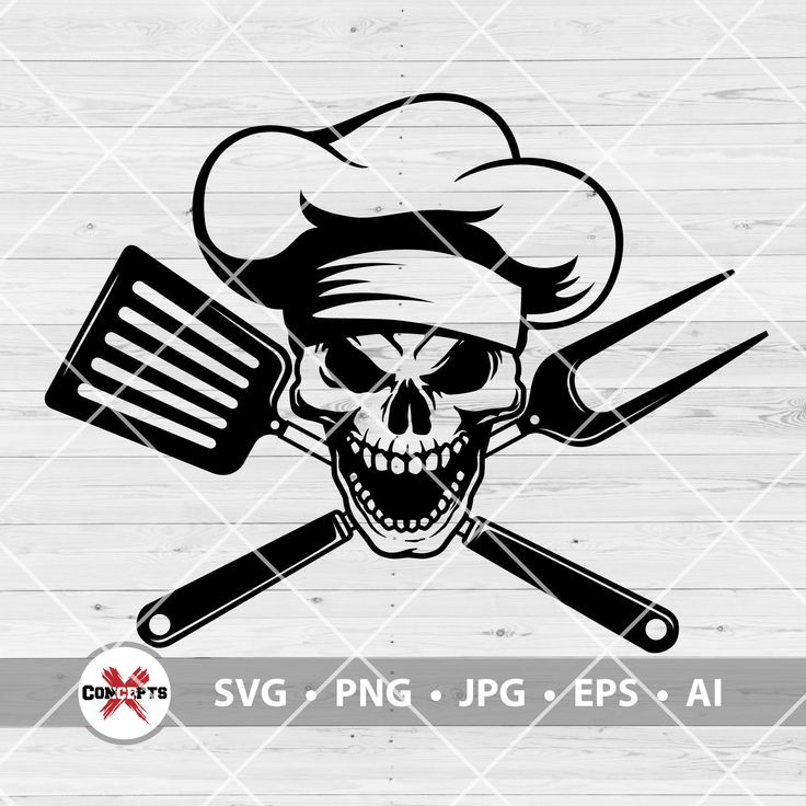 Skull Chef Svg Master Chef Svg Chef Svg Chef Shirt Grill - Etsy | Skull ...