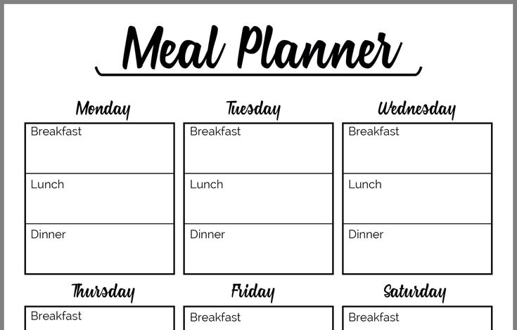 Pin by Kim on Meal planning | Menu planner printable free, Meal planner ...