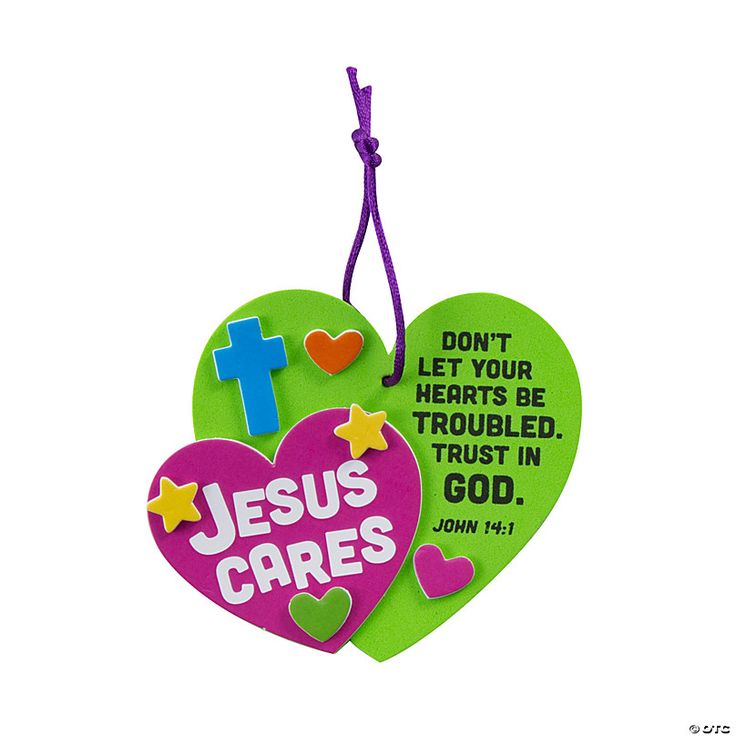 do not let your hearts be troubled clipart - Google Search Sunday School Coloring Pages, Sunday School Crafts For Kids, Ornament Craft, Sweet Message, Faith Formation, Christmas Gathering, School Class, Sunday School Crafts, Christmas Ornament Crafts