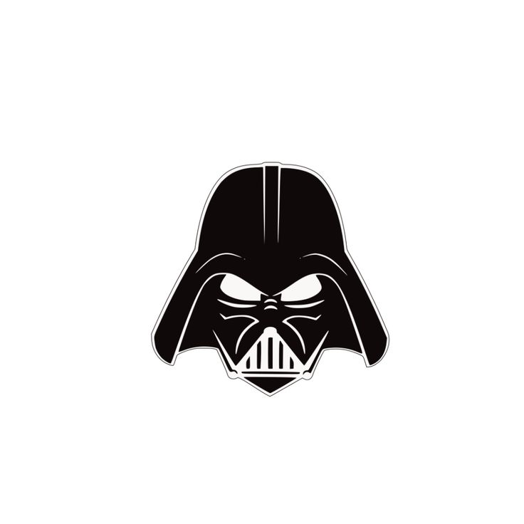 a darth vader face with the word star wars on it