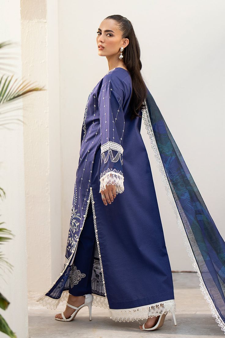 Brand: Saad ShaikhCollection: Saad Shaikh Luxe Lawn Eid CollectionFabric: Lawn PRODUCT DETAILS: Lawn Embroidered Center Panel Lawn Embroidered Left Panel Lawn Embroidered Right Panel Lawn Embroidered Sleeves Lawn Dyed Back Organza Embroidered Front Border Organza Embroidered Sleeves Border Organza Embroidered Dupatta Pallu Munaar Printed Dupatta Organza Embroidered Trouser Motifs Dyed Cotton Trouser DISCLAIMER:* Lining, Laces, and Tassels are not included in unstitched variants.* Embellishment i Printed Dupatta, Embroidered Sleeves, Embroidered Dupatta, Eid Collection, Extra Fabric, Fabric Stores Online, Jacquard Fabric, Fabric Online, Designer Suits