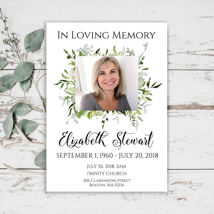 Funeral Program Template Printable Funeral Program Template - Etsy ...