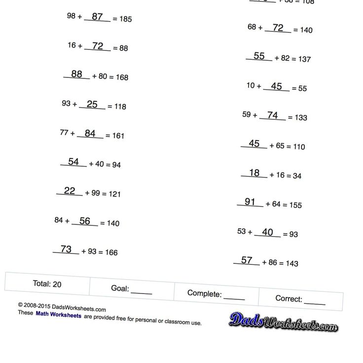 Math Worksheets: Addition Pre-Algebra Problems | Math worksheets, Word ...