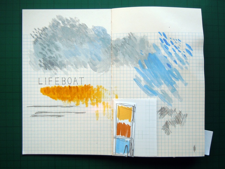 an open notebook with some drawings on it and the words liberoat written in ink