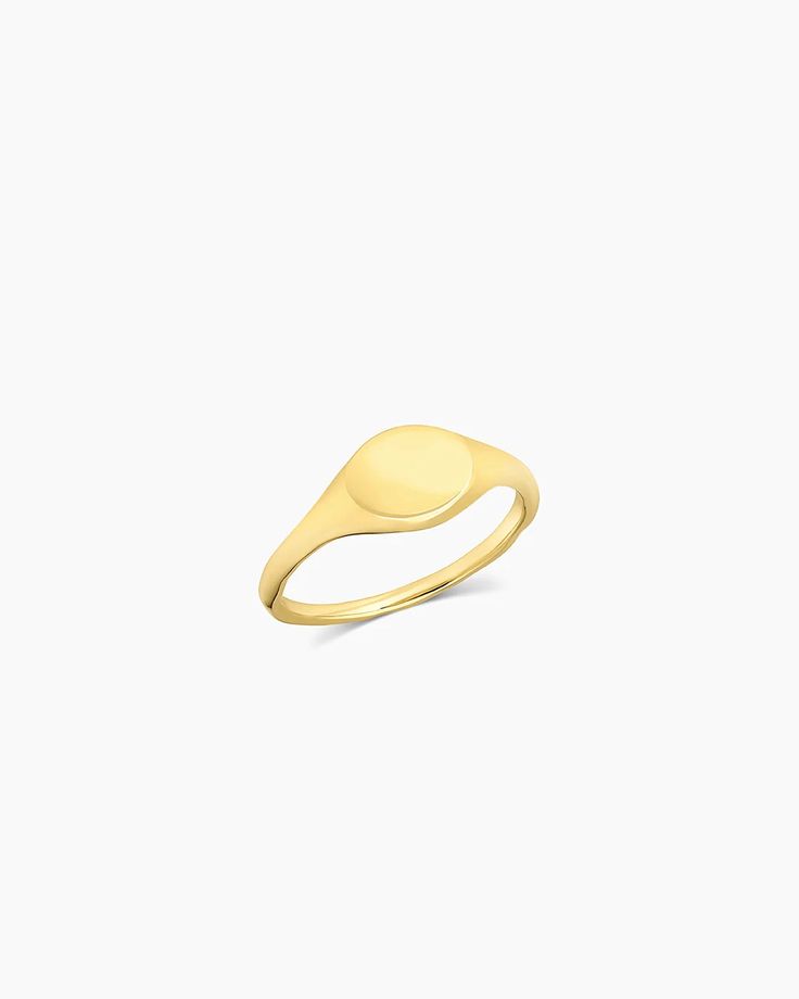 Bespoke Signet Ring (gold) – gorjana Gold Stackable Initial Ring For Everyday, Everyday Gold Stackable Initial Ring, Everyday 14k Gold Oval Jewelry, Everyday Oval Stackable Jewelry, Gold Jewelry With Si Clarity Round Band, Heirloom Stackable Rings, Tarnish Resistant, Everyday Heirloom Style Tarnish Resistant Stackable Rings, Timeless Gold Stackable Initial Ring, 14k Gold Hoop Jewelry Si Clarity