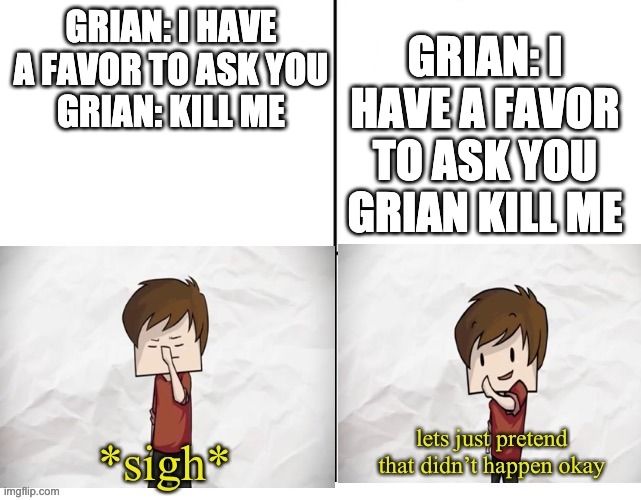 grian lets just pretend Minecraft Funny, Minecraft House Designs, Just Pretend, Feel Better, Youtubers, Let It Be, Fan Art, Feelings, Memes