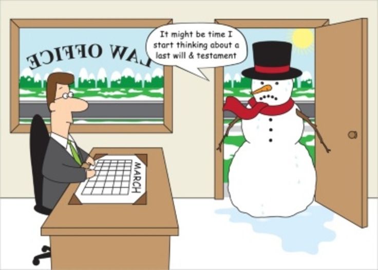 a snowman is sitting at a desk in front of a law office with a man looking at the computer