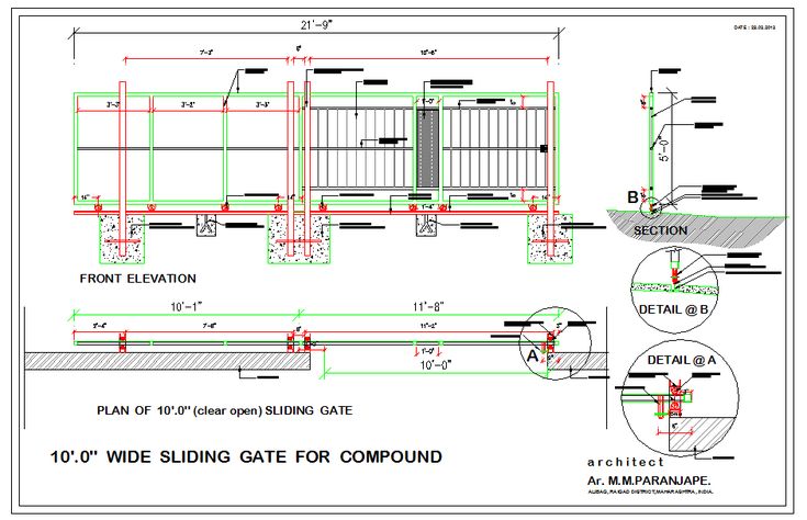 an architectural drawing showing the details for a building