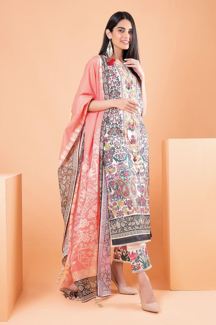 Khaadi Ala22222 Blue Summer Collection 2022 Spring Printed Unstitched Sets, Elegant Cotton Sets With Digital Print, Elegant Floral Print Patterned Sets, Elegant Pink Printed Set, Elegant Patterned Sets With Printed Motifs, Elegant Multicolor Printed Sets, Festive Multicolor Lawn Suit With All Over Print, Elegant Patterned Spring Sets, Traditional Multicolor Digital Prints For Spring