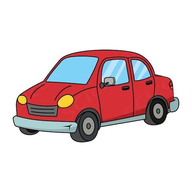 Premium Vector | Car vector illustration. Classic red car. cartoon ...