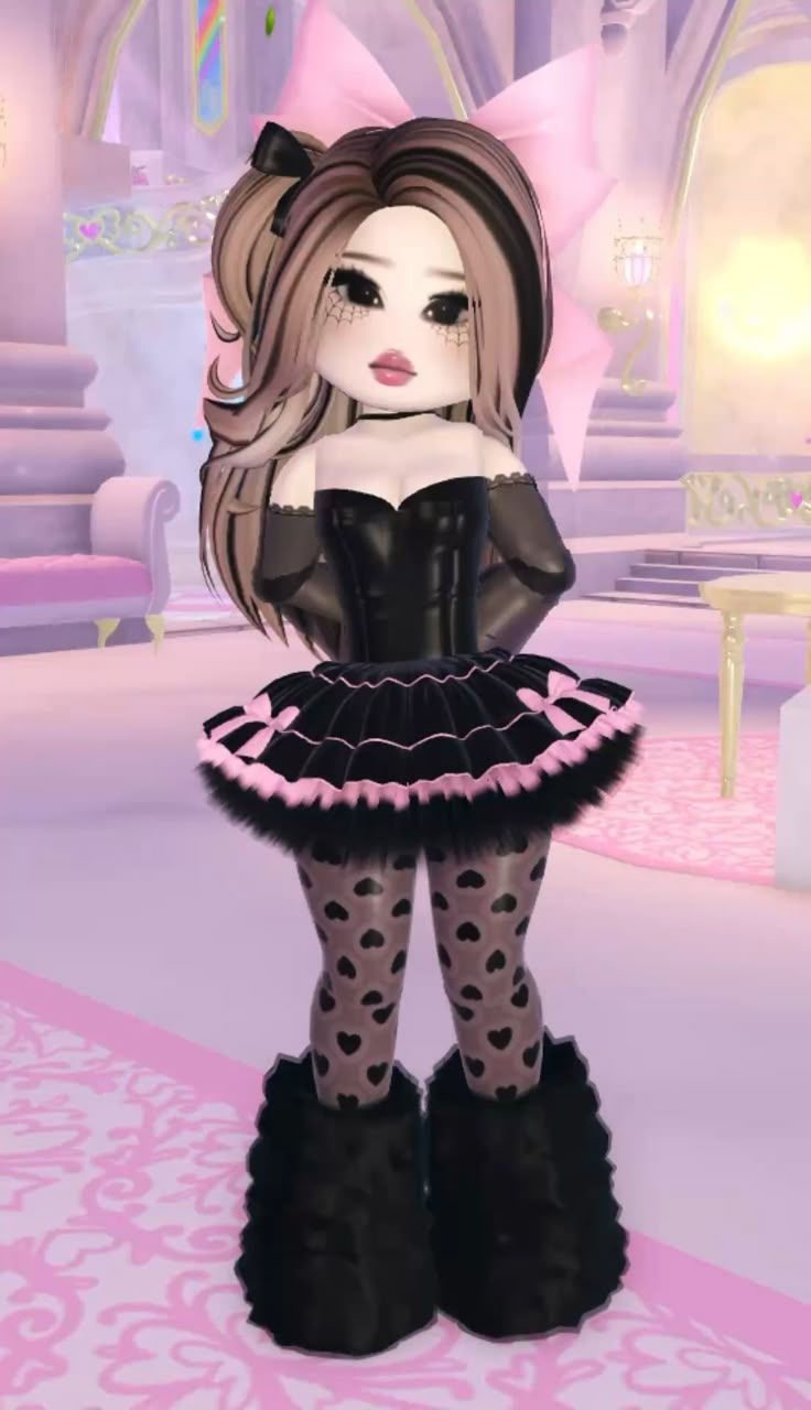 royale high outfit idea 🎀🖤 in 2024 | Aesthetic roblox royale high ...