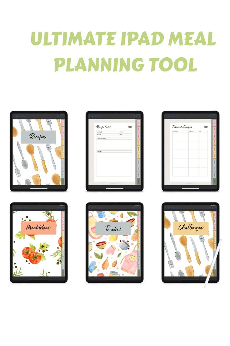 Digital Meal Planner for iPad Digital Meal Planner Goodnotes Digital ...