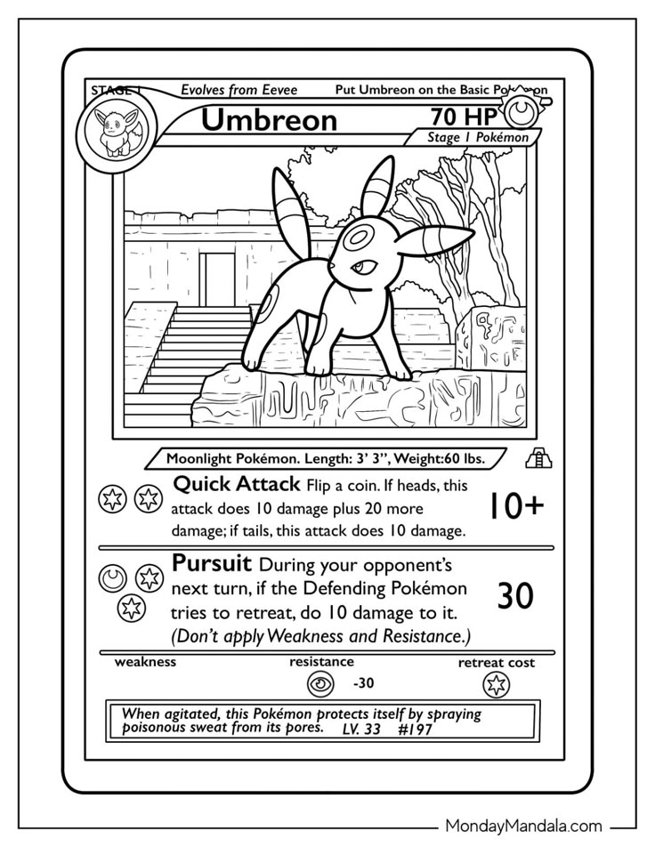 20 Umbreon Coloring Pages (Free PDF Printables) in 2024 | Coloring ...