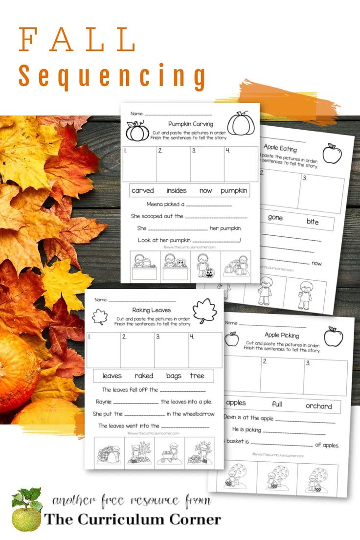 Fall Sequencing | Sequencing worksheets, Sequencing, Raking leaves