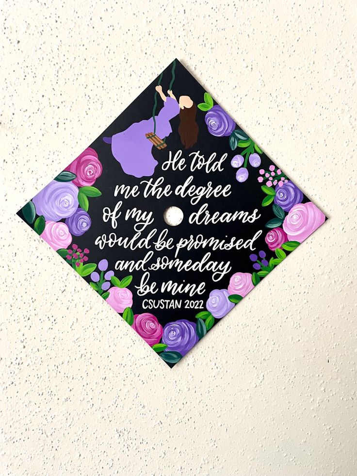 Custom Graduation Cap Hand-painted Graduation Cap - Etsy | Graduation ...