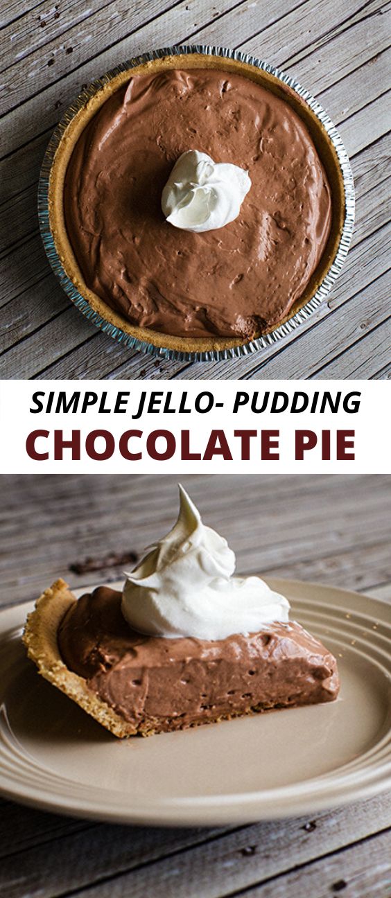 a pie with whipped cream on top and chocolate pie in the middle, sitting on a plate