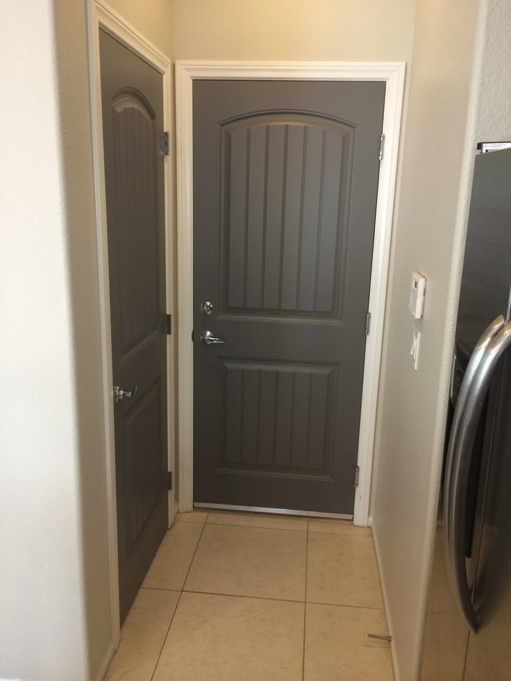 Gauntlet gray doors repose gray walls. Interior door colors, Grey