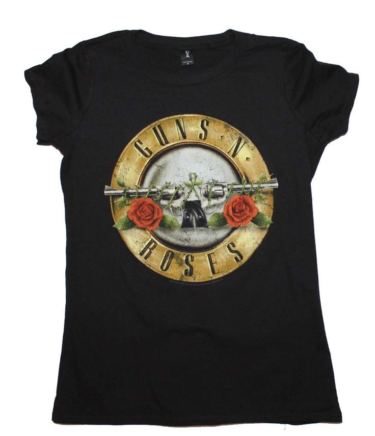 Officially licensed Guns n Roses juniors tee featuring a the band's iconic logo on the front of the shirt. Junior's sizing. 100% cotton. Black color. Buy with confidence. Ships quickly from the USA. 100% satisfaction guaranteed.*All band merchandise from Rockteez Apparel is officially licensed. This means that by purch Destroyed T Shirt, Ripped Shirts, Ripped Tshirt, Black Bullet, Belly Shirts, Logo T Shirts, Distressed T Shirt, Rose Shirts, Distressed Shirt