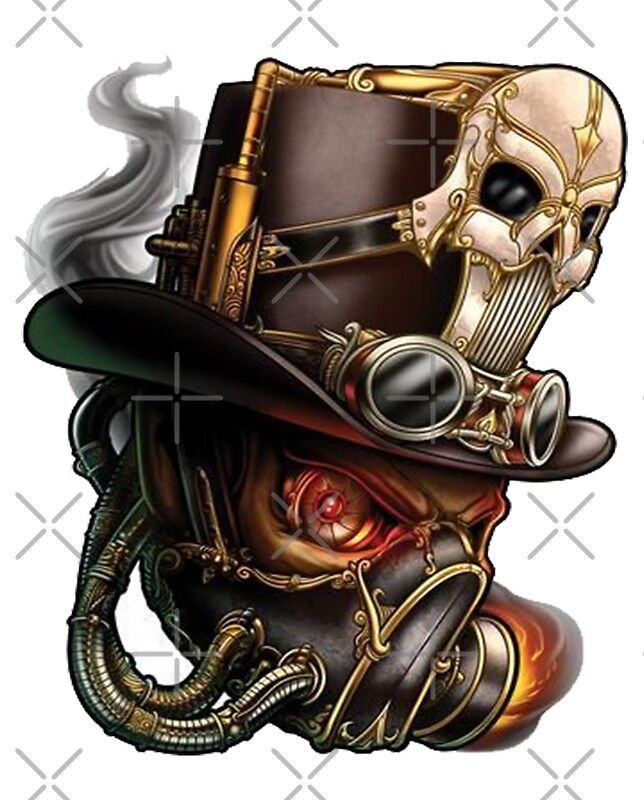 SteamPunk Skull • Millions of unique designs by independent artists. Find your thing. Skull Tattoo Designs, Steampunk Skull, Steampunk Tattoo, Gas Mask Art, Mask Art, Gas Mask, A Skull, Skull Art, Steam Punk