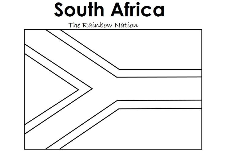 South African Flag to color - Flags - Countries | South african flag ...