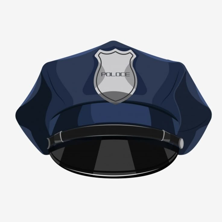 Police Hat Vector Hd Images, Blue Police Hat Illustration, Police Hat ...