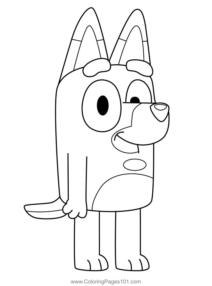 Pretzel Bluey Coloring Page in 2024 | Coloring pages, Printable ...