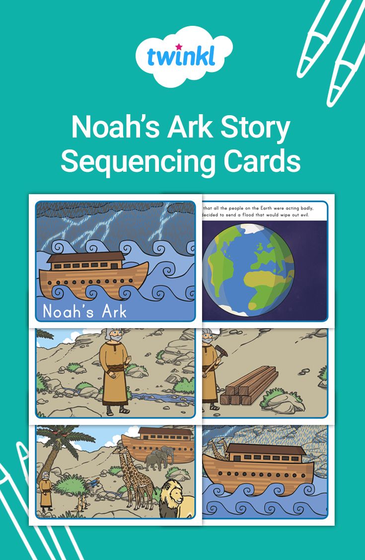 Noah's Ark Story Sequencing Cards | Noah's ark story, Story sequencing ...