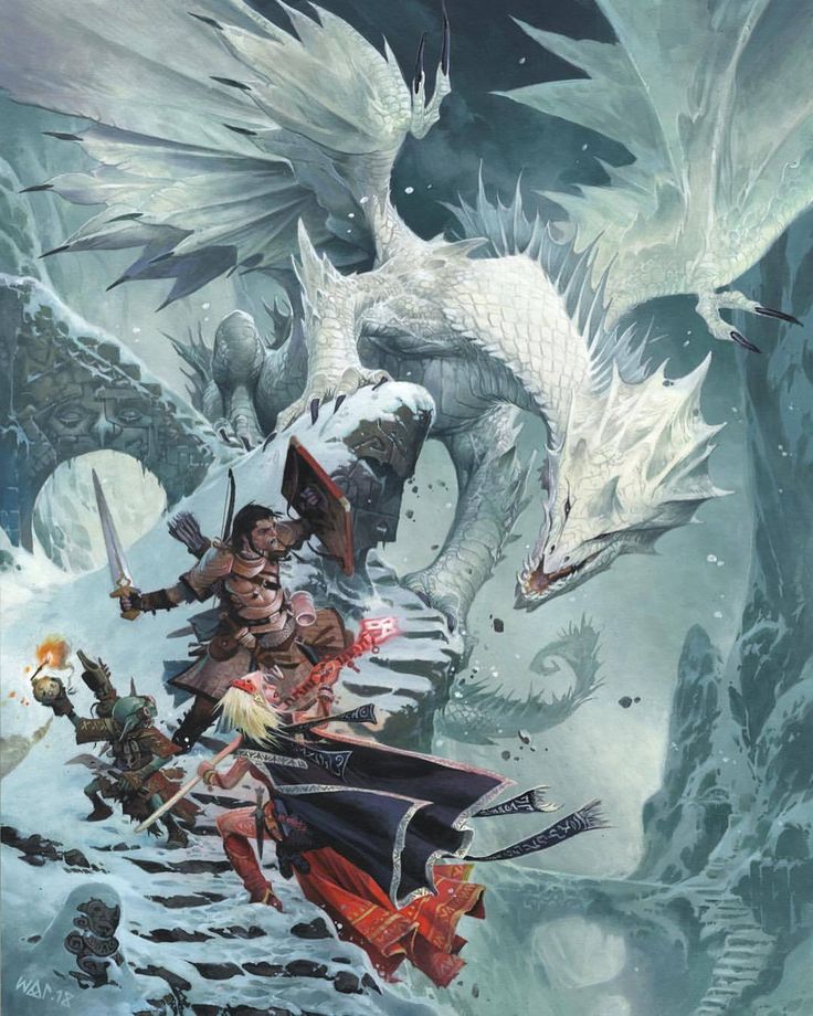 an image of a group of people riding on the back of a giant white dragon