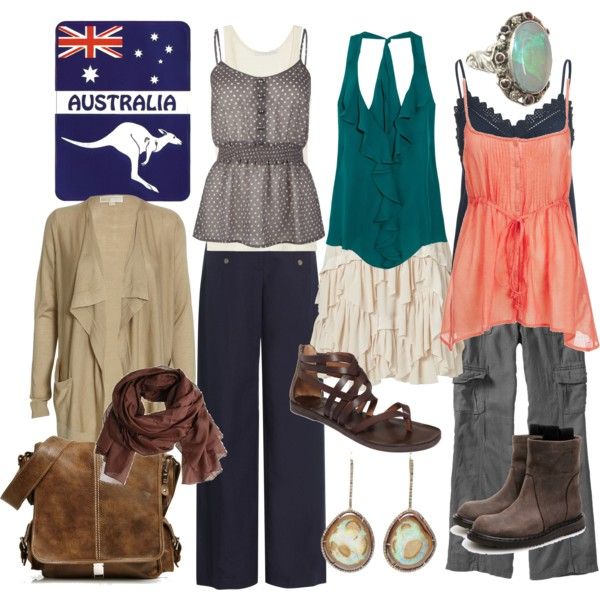 Packing set for Australia! :) - Bri (b-scottyer on Polyvore) Green Jacket Outfit, Jeans Outfit For Work, Australia Trip, Dresses For The Races, International Fashion Designers, Spring Outfits Men, Australia Fashion, Spring Outfit Ideas, Spring Fashion Outfits