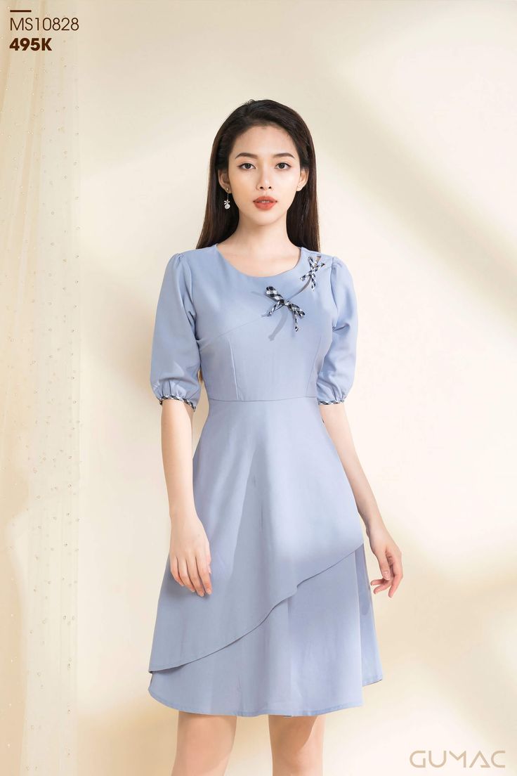 váy công sở đẹp ở hà nội Chifon Dress, Long Gown Design, Simple Frocks, Frock Patterns, Dress Woman, Korean Fashion Dress, Stylish Dresses For Girls, Elegant Dresses For Women, Fashion Design Clothes