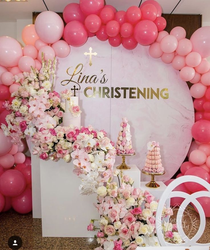 an instagram page with balloons and flowers on the wall, including a sign that says love