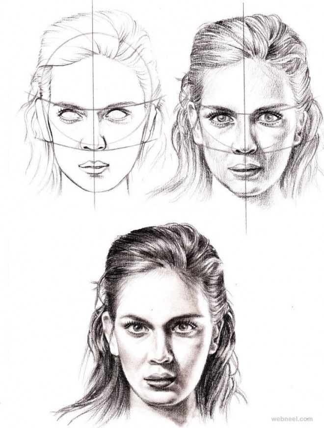 How to Draw a Face - 25 Step by Step Drawings and Video Tutorials ...