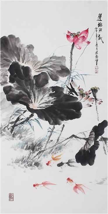 Artwork Chinese ink painting Classic best Lotus Flower Painting - US $502.00 Chinese Painting Flowers, Painting Lotus, Chinese Wall Art, Lotus Flower Painting, Chinese Ink Painting, Painting Classic, Lotus Painting, Japan Painting, Ink Wash Painting