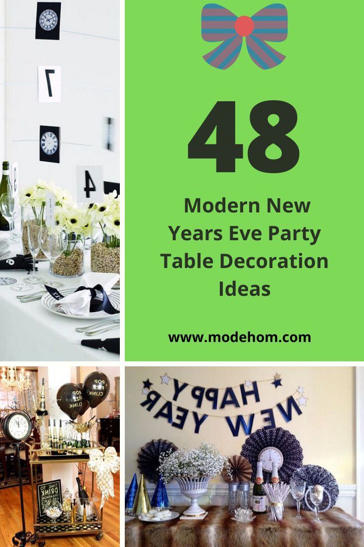 48+ Modern New Years Eve Party Table Decoration Ideas | New years eve ...