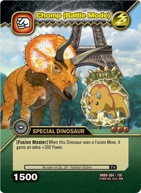 a card with an image of a dinosaur in front of the eiffel tower