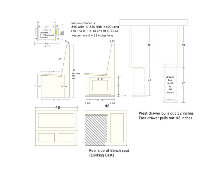 the measurements and details for an oven door, window pane and cabinet with drawers