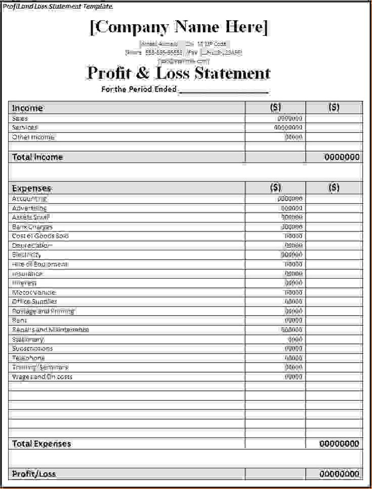 an image of a company's profits statement in the form of a balance sheet