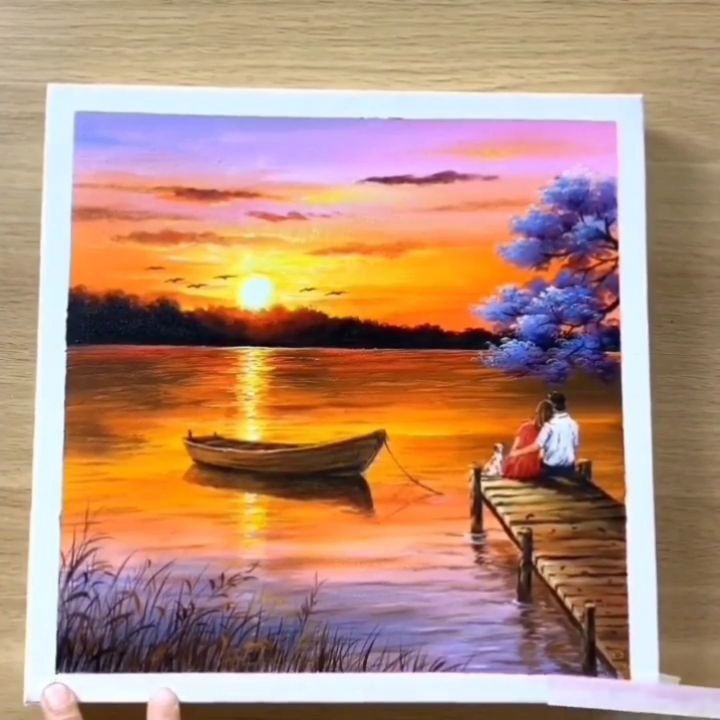 Beautiful Sunset Painting Tutorial