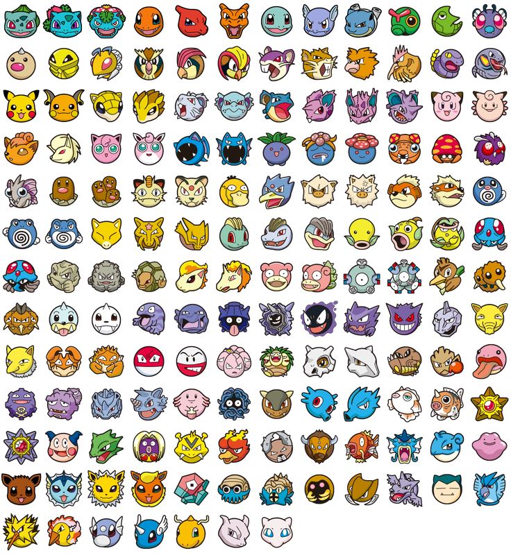 an image of many different types of pokemon stickers