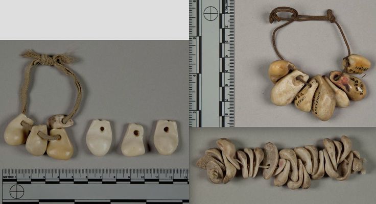 three pictures of different types of jewelry on display next to a ruler and measuring tape