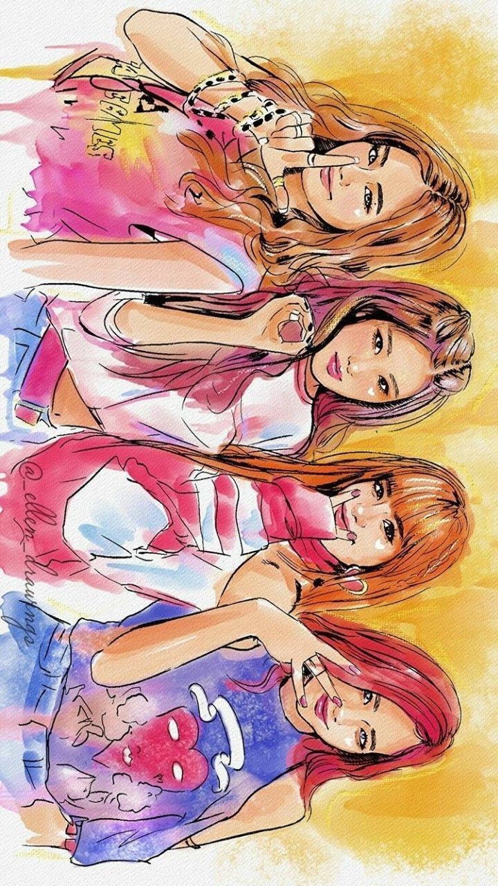 Pin By Pandi San On Dibujos Anime Manga Black Pink Kpop Blackpink Kpop Drawings