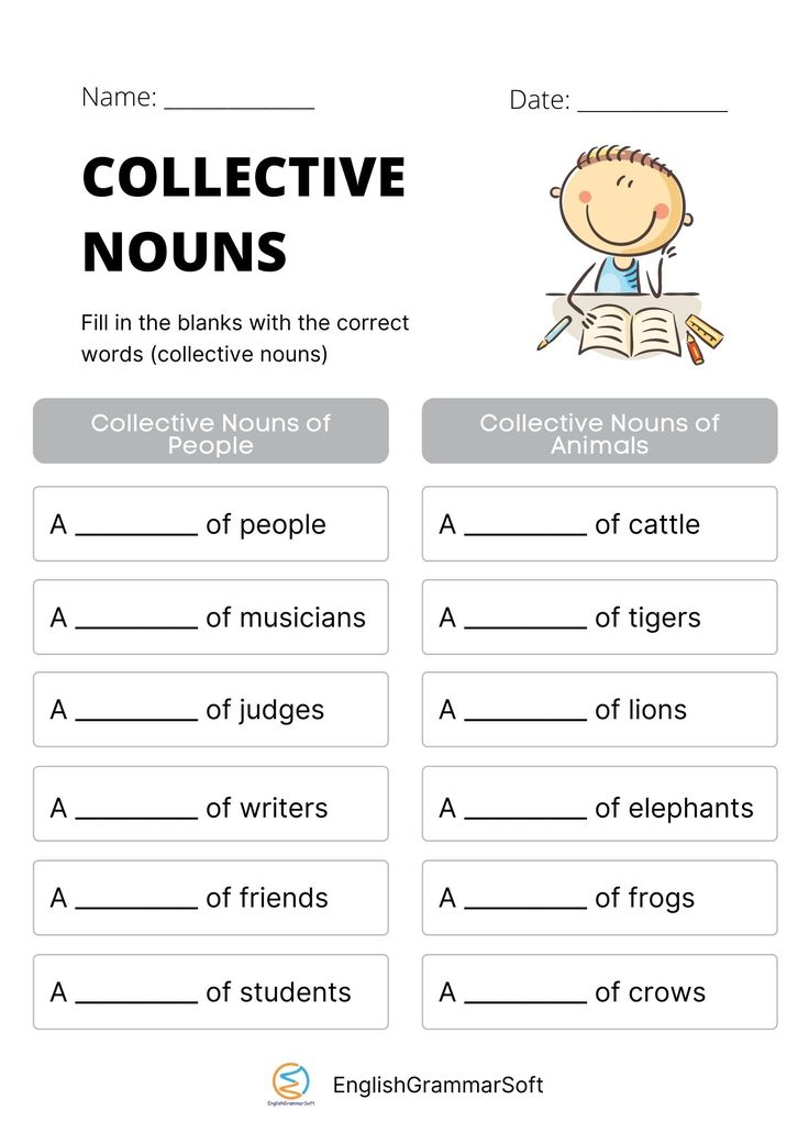 Free Printable Collective Nouns Worksheet | Nouns worksheet, Collective ...