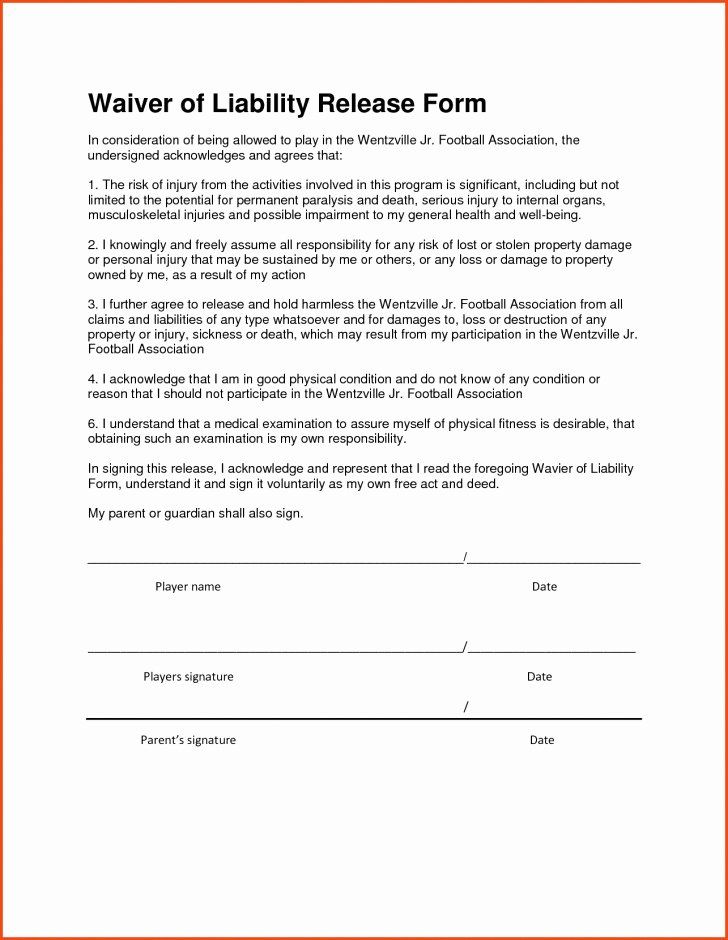 a release form for the waiver of libby release form is shown in red