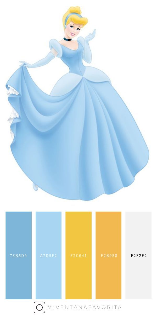 Cinderella color palette | Disney colors, Cinderella blue dress ...