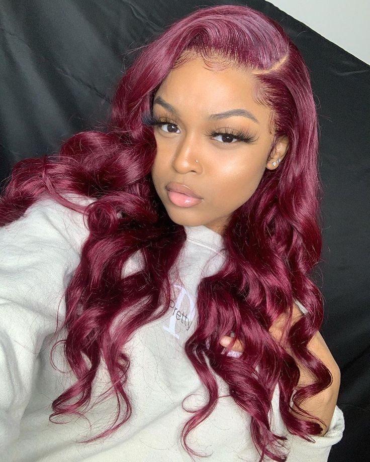 Asteria Hair 99J Burgundy Colored Wigs 13x4 Frontal Wig Pre-Colored Body Wave Human Hair Lace Front Wig Lace Closure Hairstyles, Wave Wig, Frontal Closure, Human Virgin Hair, Colored Wigs, Body Wave Wig, Rose Hair, Body Wave Hair, Wave Hair