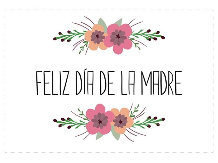 a sign that says feliz dia de la madre with flowers on it