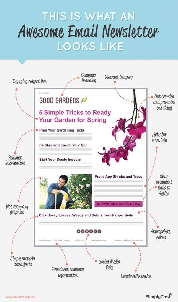 an email post with the words, this is what an awesome email newsletter looks like