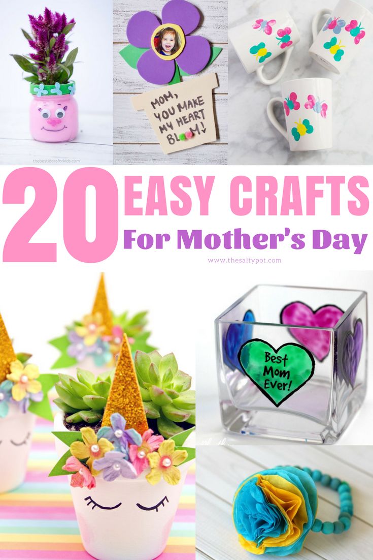 20 easy crafts for mother's day