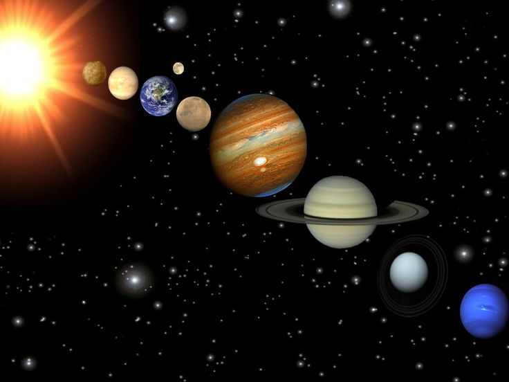 an artist's rendering of the solar system